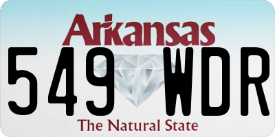 AR license plate 549WDR
