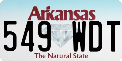 AR license plate 549WDT