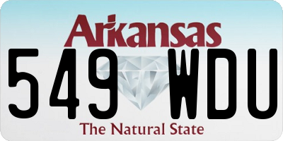 AR license plate 549WDU