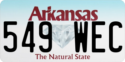 AR license plate 549WEC