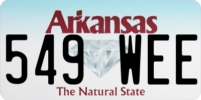 AR license plate 549WEE