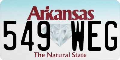 AR license plate 549WEG