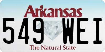 AR license plate 549WEI