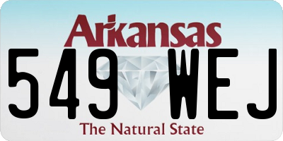 AR license plate 549WEJ