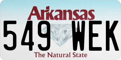 AR license plate 549WEK