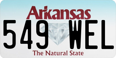 AR license plate 549WEL