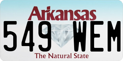 AR license plate 549WEM