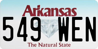 AR license plate 549WEN