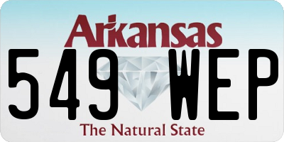AR license plate 549WEP
