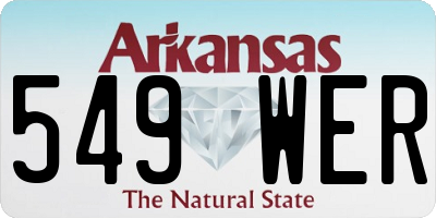 AR license plate 549WER