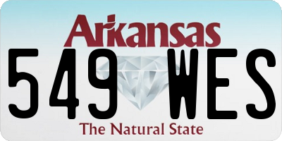 AR license plate 549WES