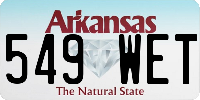 AR license plate 549WET