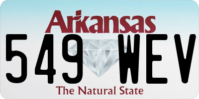 AR license plate 549WEV