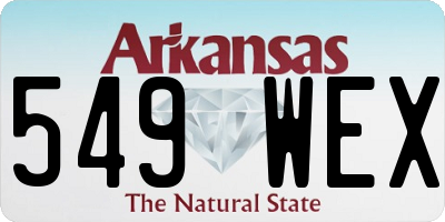 AR license plate 549WEX