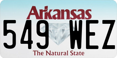 AR license plate 549WEZ