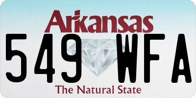 AR license plate 549WFA