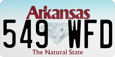 AR license plate 549WFD