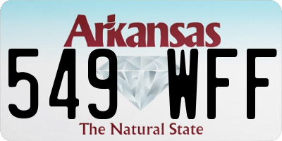 AR license plate 549WFF