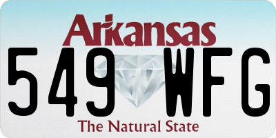 AR license plate 549WFG