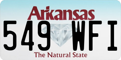 AR license plate 549WFI