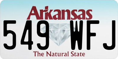 AR license plate 549WFJ