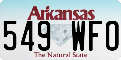 AR license plate 549WFO