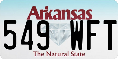 AR license plate 549WFT