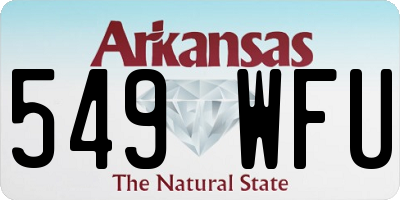AR license plate 549WFU