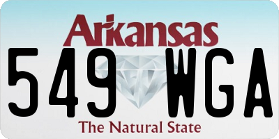 AR license plate 549WGA