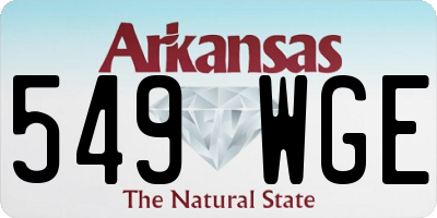 AR license plate 549WGE