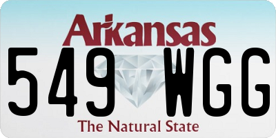 AR license plate 549WGG