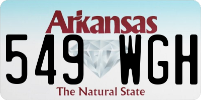 AR license plate 549WGH