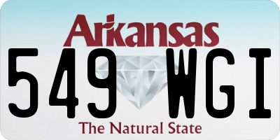 AR license plate 549WGI