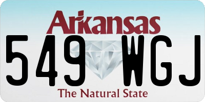 AR license plate 549WGJ