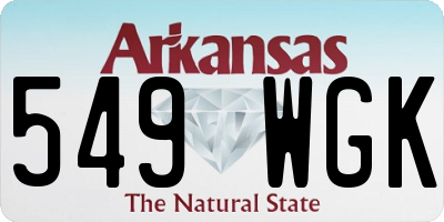 AR license plate 549WGK