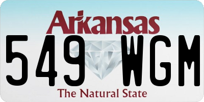 AR license plate 549WGM