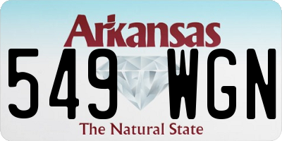 AR license plate 549WGN