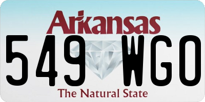 AR license plate 549WGO