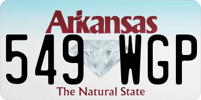 AR license plate 549WGP