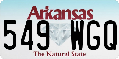 AR license plate 549WGQ