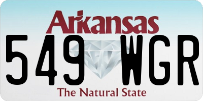 AR license plate 549WGR