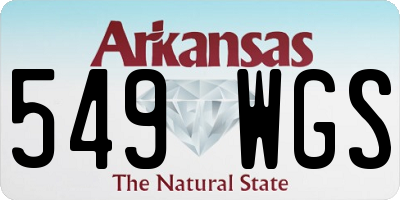 AR license plate 549WGS