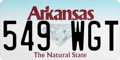 AR license plate 549WGT