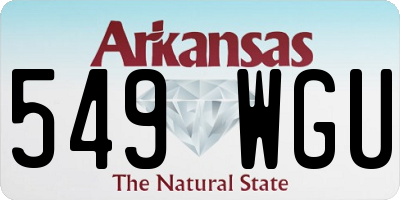 AR license plate 549WGU