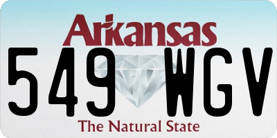 AR license plate 549WGV