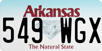 AR license plate 549WGX
