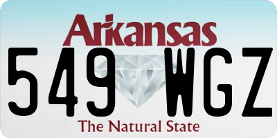 AR license plate 549WGZ