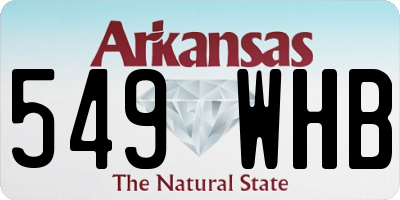 AR license plate 549WHB