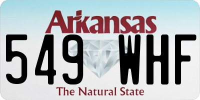 AR license plate 549WHF