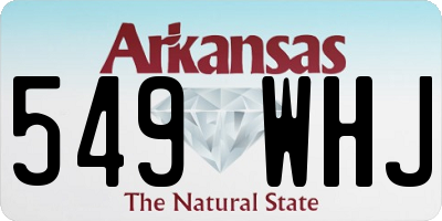 AR license plate 549WHJ